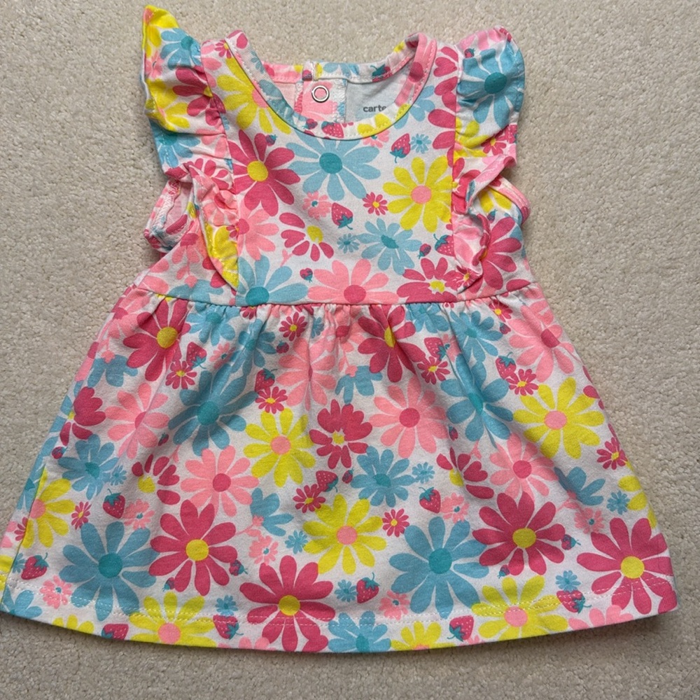 Carter's Floral Dress Set - Pink, Blue, Yellow